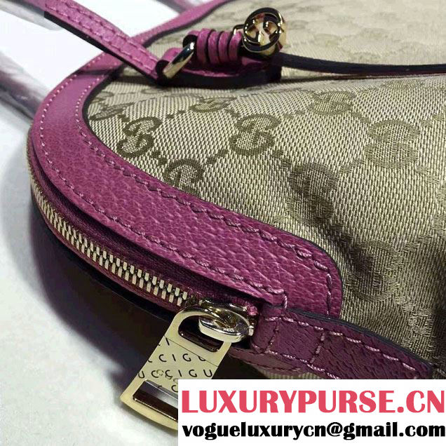 Gucci Bree Original GG Canvas Shoulder Bag 323673 Fuchsia