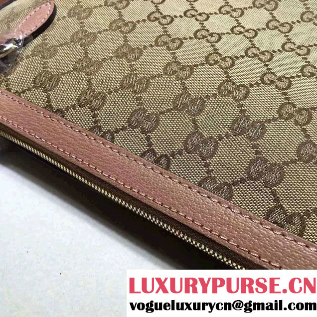 Gucci Bree Original GG Canvas Shoulder Bag 323673 Nude Pink