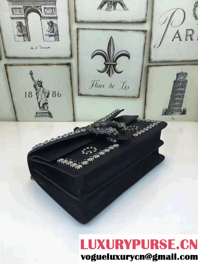 Gucci Dionysus Studded Shoulder Small Bag 400249 Black 2016