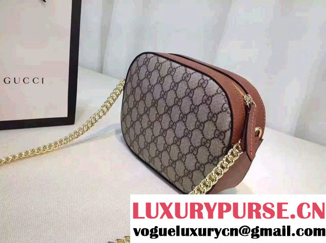 Gucci GG Supreme Mini Chain Small Bag 409535 Embroidered Bee 2016