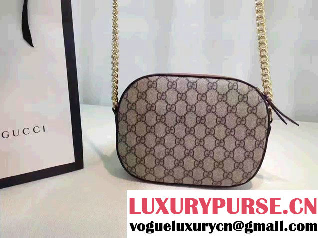 Gucci GG Supreme Mini Chain Small Bag 409535 Embroidered Bee 2016