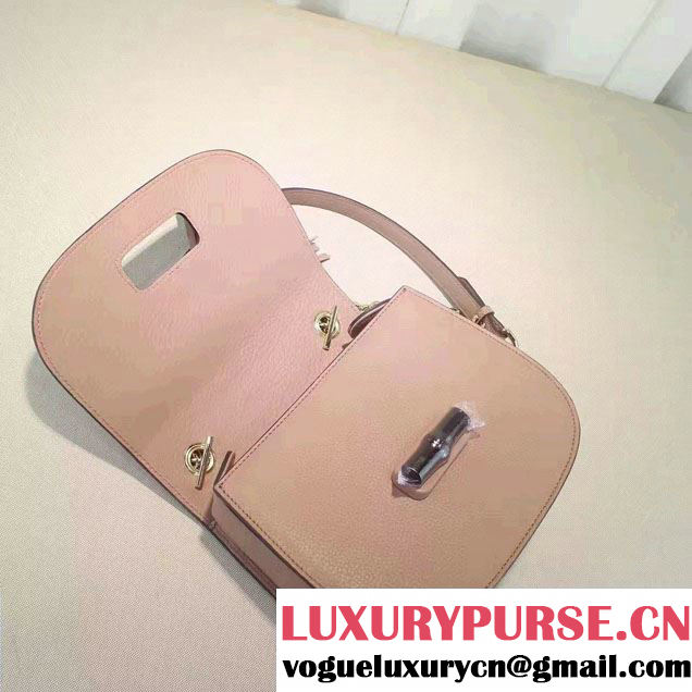 Gucci Leather Tassel Chain Shoulder Bag 387610 Nude Pink 2016