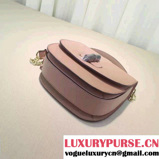 Gucci Leather Tassel Chain Shoulder Bag 387610 Nude Pink 2016