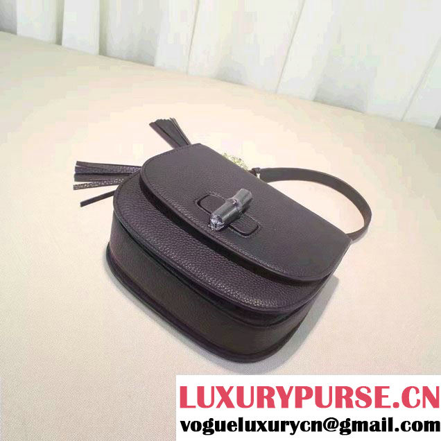 Gucci Leather Tassel Chain Shoulder Bag 387610 Black 2016