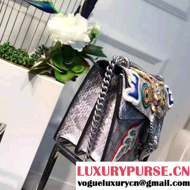 Gucci Face Embroidered Dionysus GG Supreme Small Bag 400249 2016