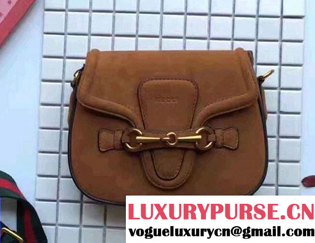 Gucci Lady Web Suede Shoulder Small Bag 380573 Brown 2016