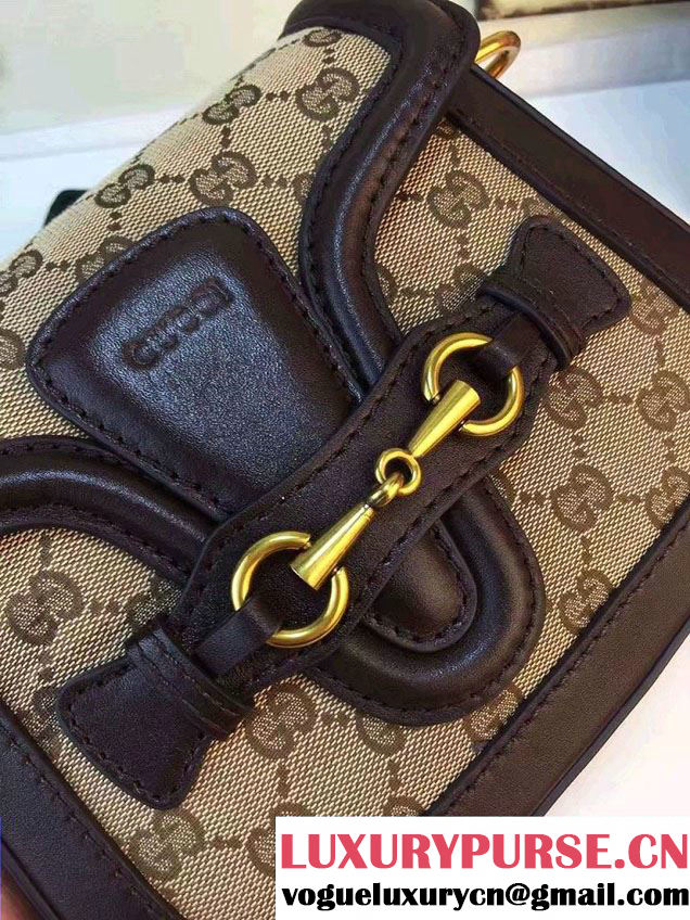 Gucci Lady Web Original GG Canvas Shoulder Small Bag 384821 Coffee