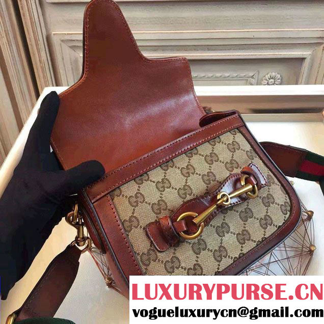 Gucci Lady Web Original GG Canvas Shoulder Small Bag 384821 Brown