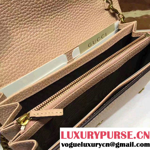 Gucci Dionysus Leather Mini Chain Wallet Bag 401231 Nude Pink 2017