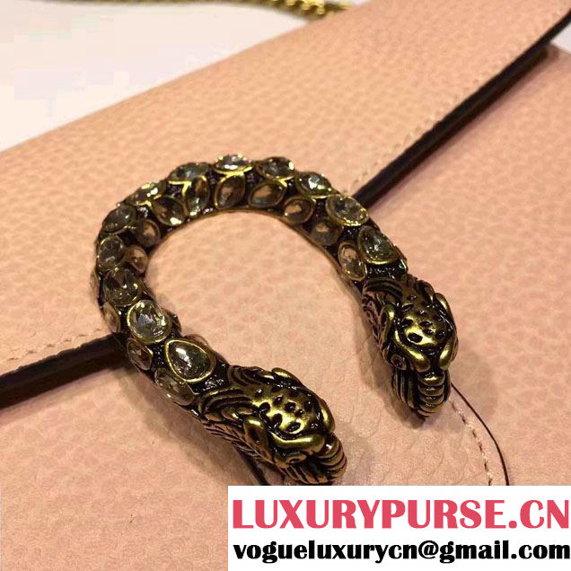 Gucci Dionysus Leather Mini Chain Wallet Bag 401231 Nude Pink 2017