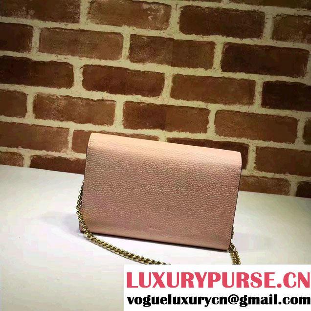 Gucci Dionysus Leather Mini Chain Wallet Bag 401231 Nude Pink 2017