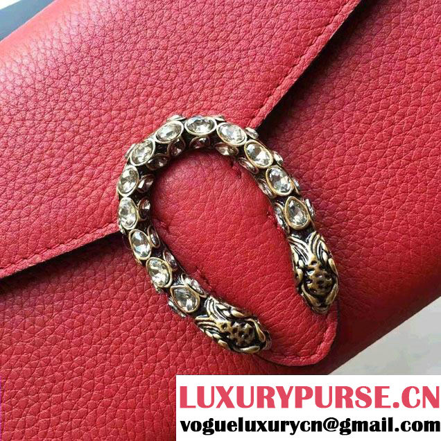 Gucci Dionysus Leather Mini Chain Wallet Bag 401231 Red 2017