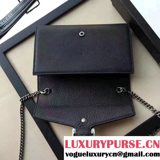 Gucci Dionysus Leather Mini Chain Wallet Bag 401231 Black 2017