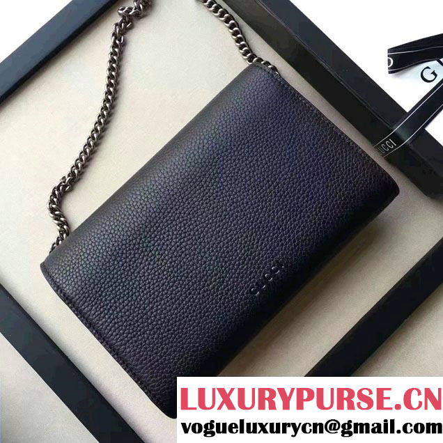 Gucci Dionysus Leather Mini Chain Wallet Bag 401231 Black 2017