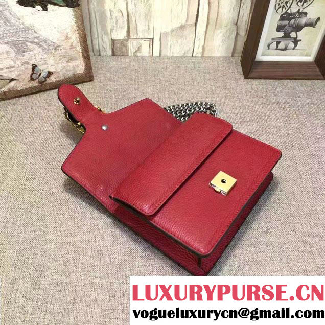 Gucci Mini Dionysus Leather Shoulder Bag 421970 Red 2017