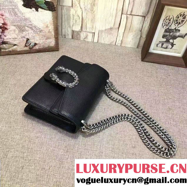 Gucci Mini Dionysus Leather Shoulder Bag 421970 Black 2017