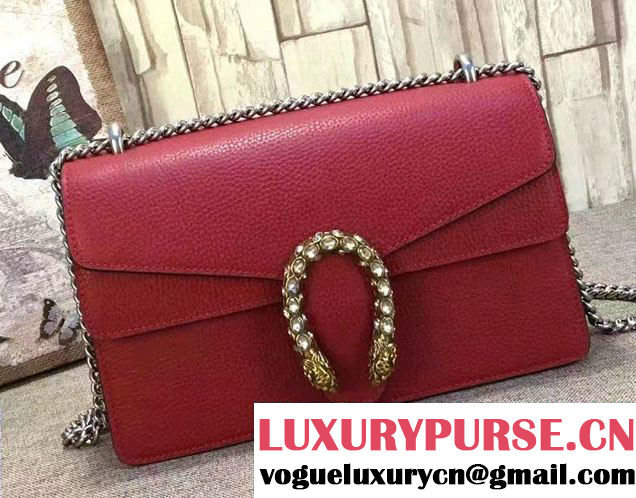 Gucci Dionysus Leather Shoulder Small Bag 400249 Red 2017