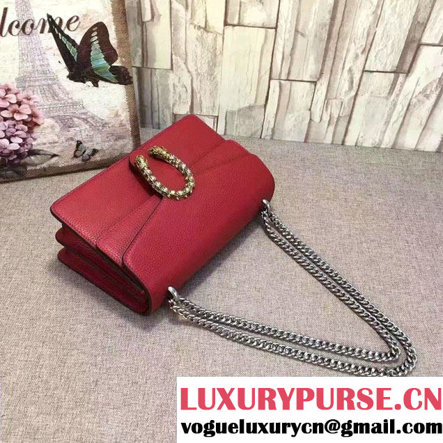 Gucci Dionysus Leather Shoulder Small Bag 400249 Red 2017