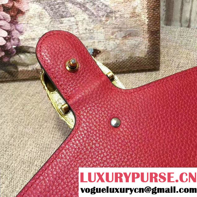 Gucci Dionysus Leather Shoulder Small Bag 400249 Red 2017