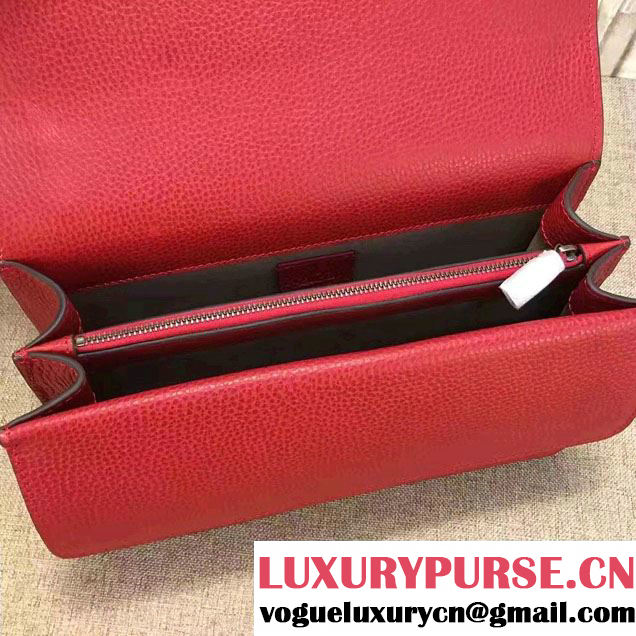 Gucci Dionysus Leather Shoulder Small Bag 400249 Red 2017