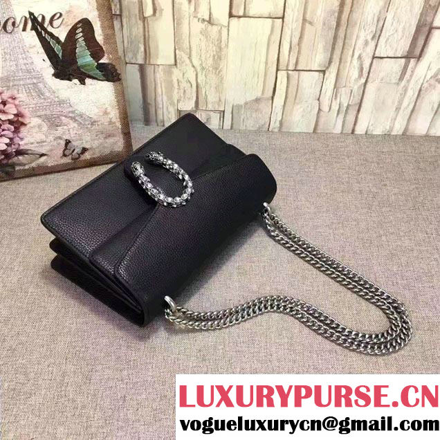 Gucci Dionysus Leather Shoulder Small Bag 400249 Black 2017