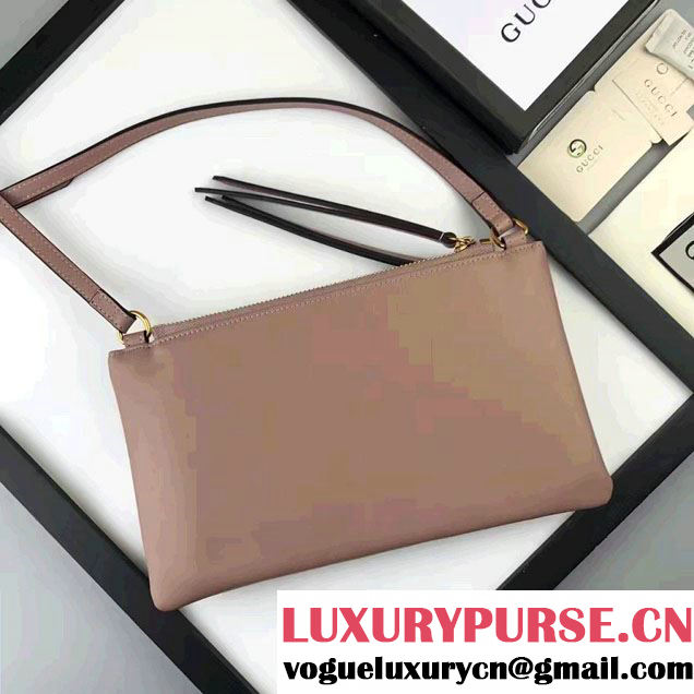 Gucci GG Marmont Matelassé Chevron Shoulder Bag With Pouch 453878 Nude 2017