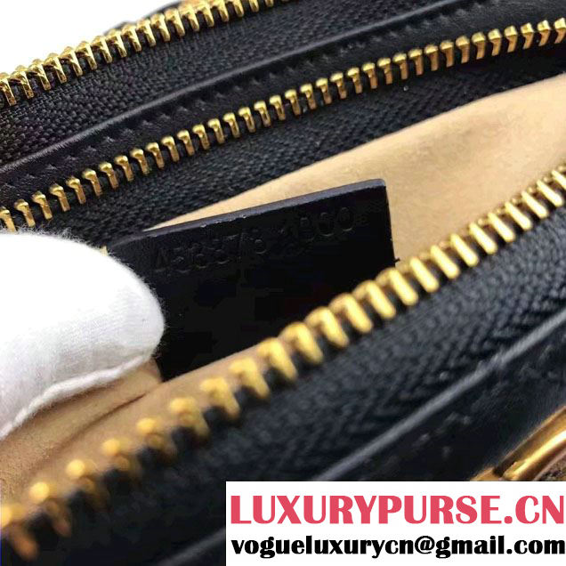 Gucci GG Marmont Matelassé Chevron Shoulder Bag With Pouch 453878 Black 2017