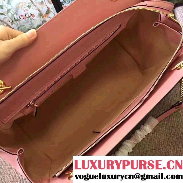 Gucci Soft Signature Shoulder Large Bag 453771 Pink 2017