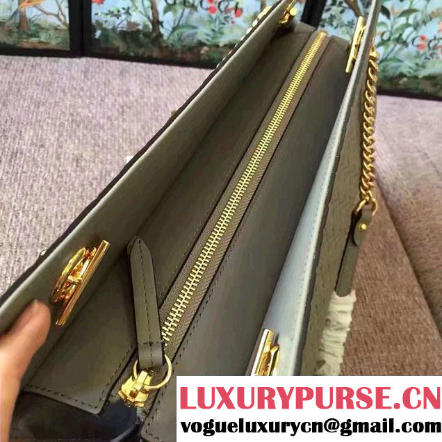 Gucci Soft Signature Shoulder Large Bag 453771 Gray 2017