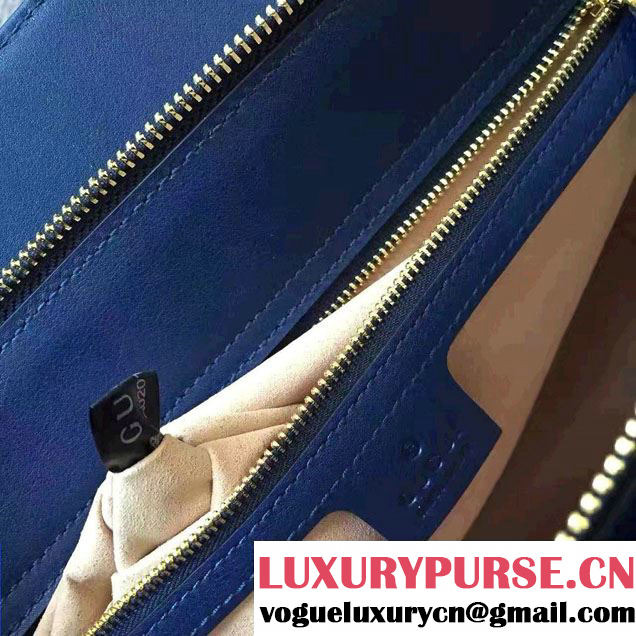 Gucci Soft Signature Shoulder Large Bag 453771 Blue 2017