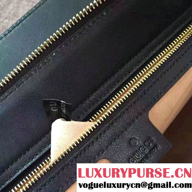 Gucci Soft Signature Shoulder Large Bag 453771 Black 2017