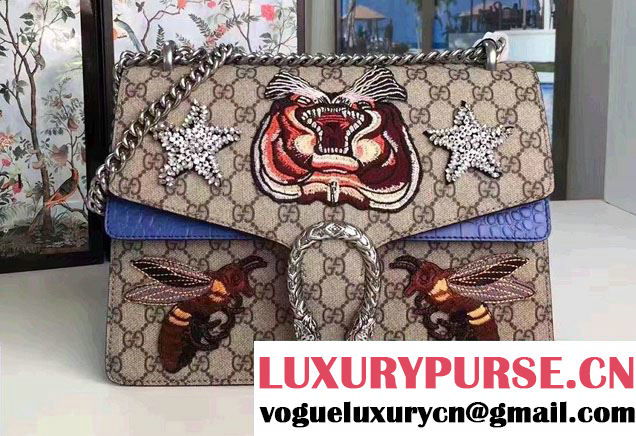 Gucci Dionysus Embroidered Tiger and Bee Shoulder Medium Bag 403348/400235 2017