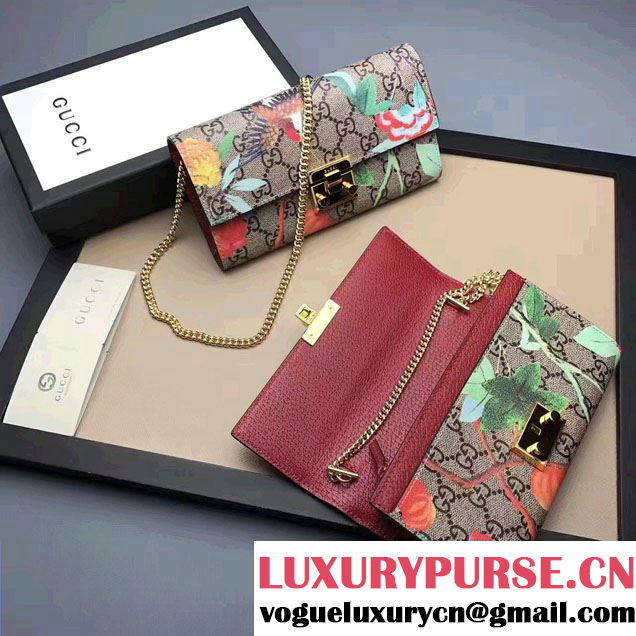Gucci Padlock Continental Chain Wallet Bag 453506 Tian 2017