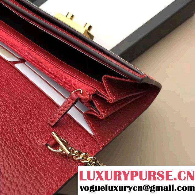 Gucci Padlock Continental Chain Wallet Bag 453506 Tian 2017