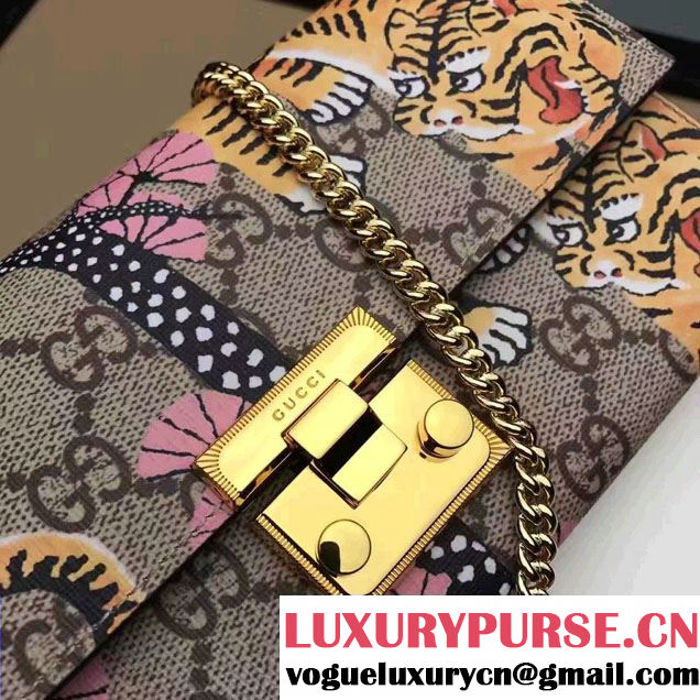 Gucci Padlock Continental Chain Wallet Bag 453506 Bengal Pink 2017