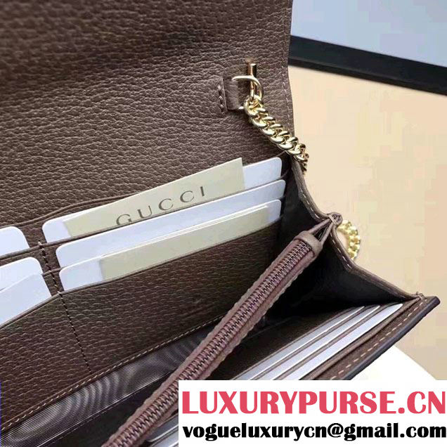 Gucci Padlock Continental Chain Wallet Bag 453506 Bengal Pink 2017