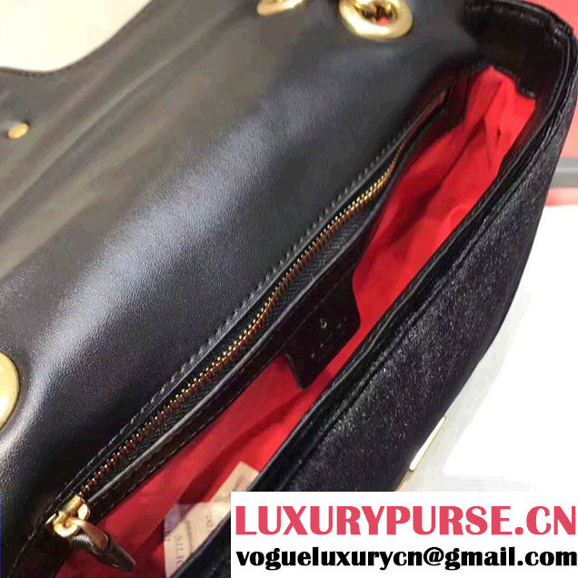 Gucci GG Marmont Matelassé Chevron Velvet Small Chain Shoulder Bag 443497