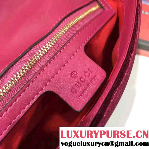 Gucci GG Marmont Matelassé Chevron Velvet Small Chain Shoulder Bag 443497