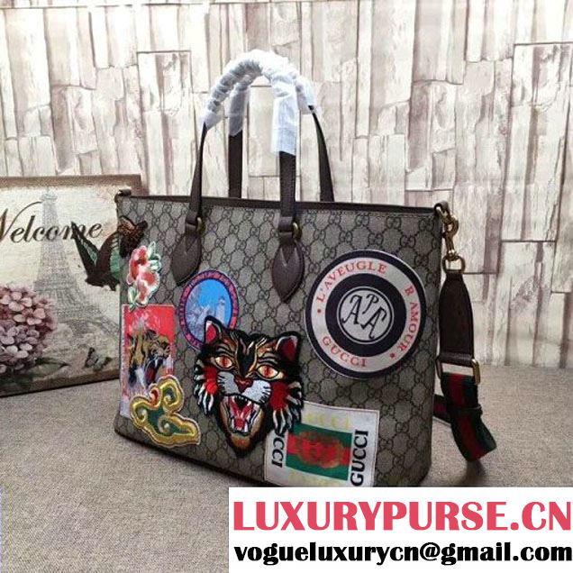 Gucci 474085 Courrier Soft GG Supreme Tote Bag 2017 (1B77-7091532 )