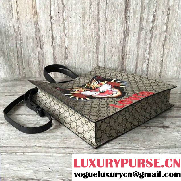 Gucci Angry Cat Print Soft GG Supreme Tote 450850  (SLP-7091521 )