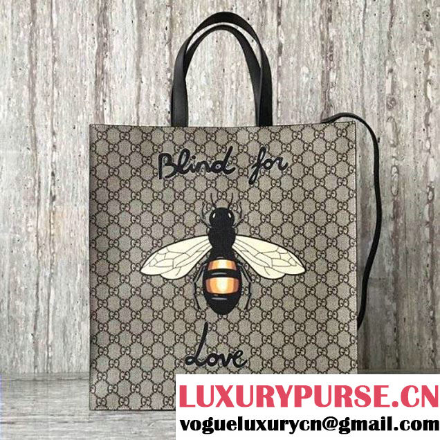 Gucci Bee Print Soft GG Supreme Tote 450850 (SLP-7091520 )