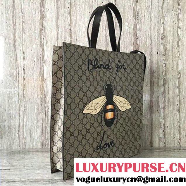 Gucci Bee Print Soft GG Supreme Tote 450850  (SLP-7091520 )