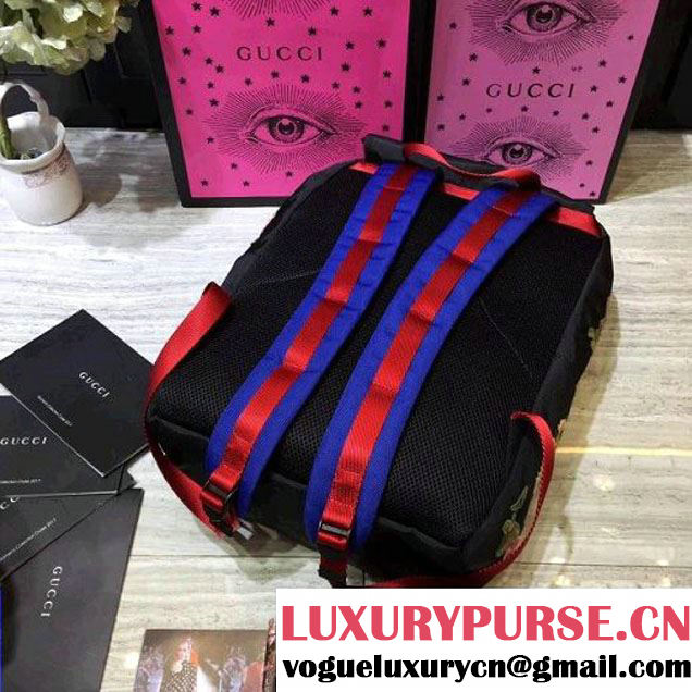 Gucci Backpack with Butterfly and Flower Embroidery 2017 (2A068-7091531 )