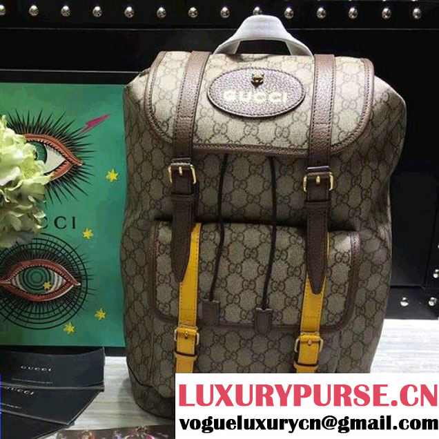 Gucci 473869 Soft GG Supreme Backpack 2017 (2A068-7091529 )