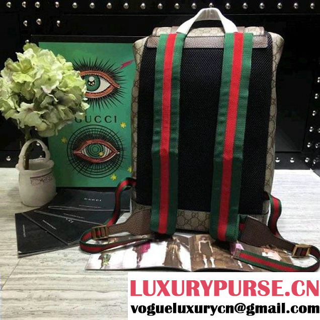 Gucci 473869 Soft GG Supreme Backpack 2017 (2A068-7091529 )