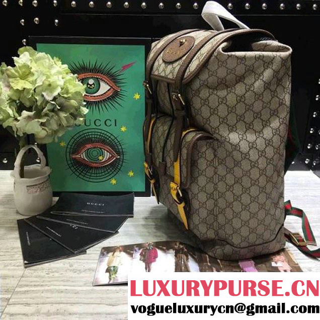 Gucci 473869 Soft GG Supreme Backpack 2017 (2A068-7091529 )