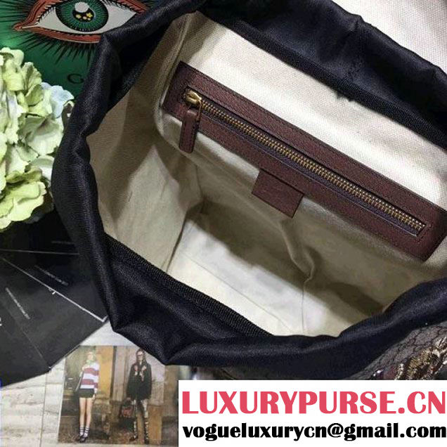 Gucci 460029 Soft GG Supreme Backpack with Donald Duck Appliqués 2017 (2A068-7091528 )