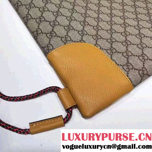 Gucci 473872 GG Supreme Drawstring Backpack Yellow 2017 (XYS-7091524 )