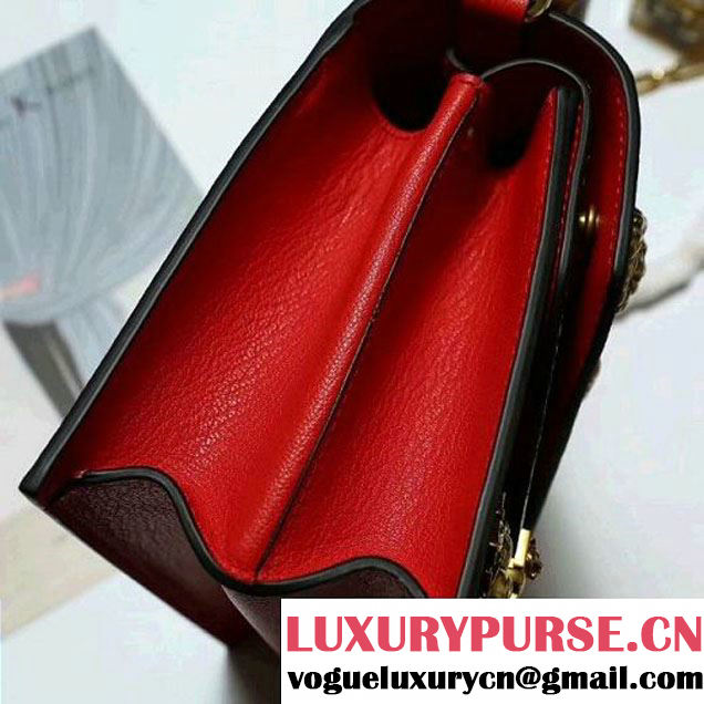 Gucci Ottilia leather Small Top Handle 488715 Red 2017 (2A010-7100810 )
