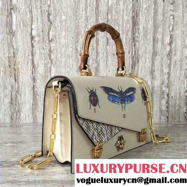 Gucci Ottilia leather Small Top Handle 488715 White 2017 (SLP-70100807 )